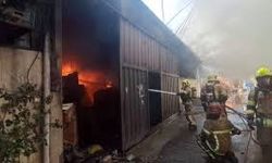  آتش سوزی شدید در کارگاه چوبی در جاده ساوه/ دو کارگر زنده زنده در آتش سوختند/ ویدئو